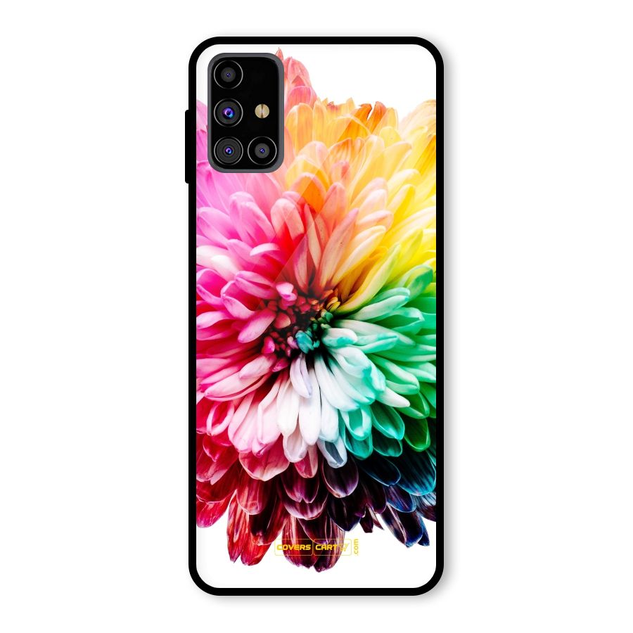 Colorful Flower Glass Back Case for Galaxy M31s