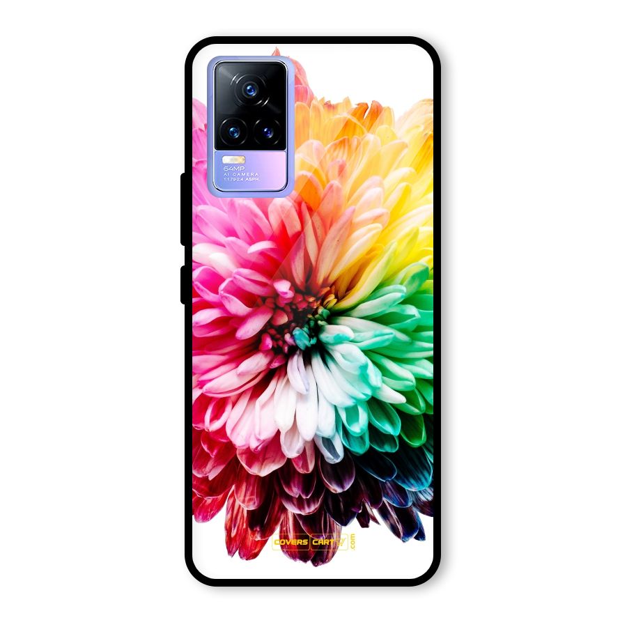 Colorful Flower Glass Back Case for Vivo Y73