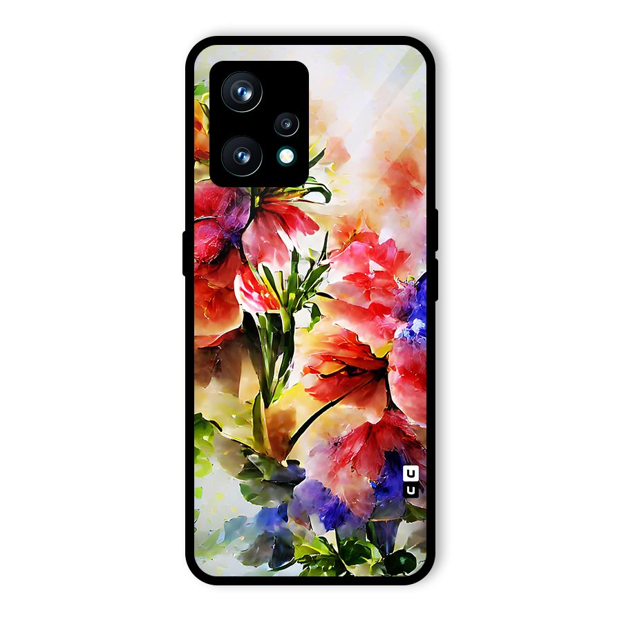 Colorful Flowers Fine Art Glass Back Case for Realme 9 Pro Plus 5G