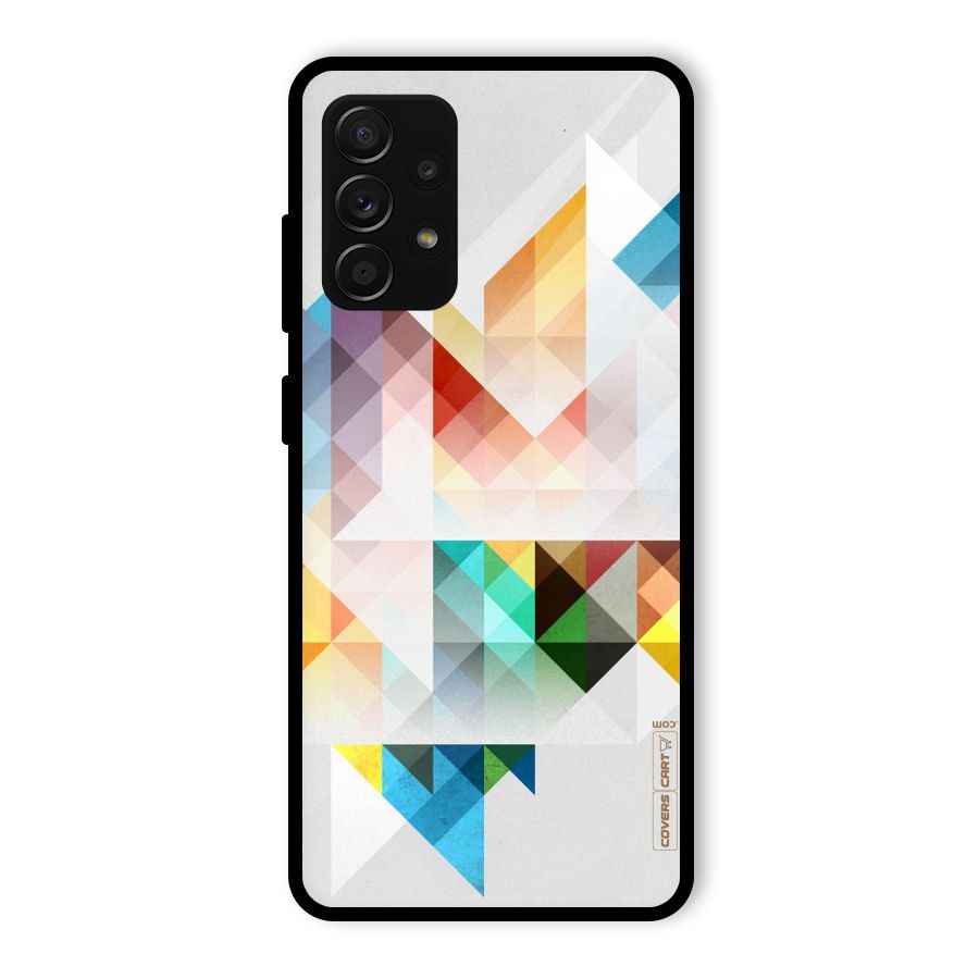 Colorful Geometric Art Glass Back Case for Galaxy A53 5G
