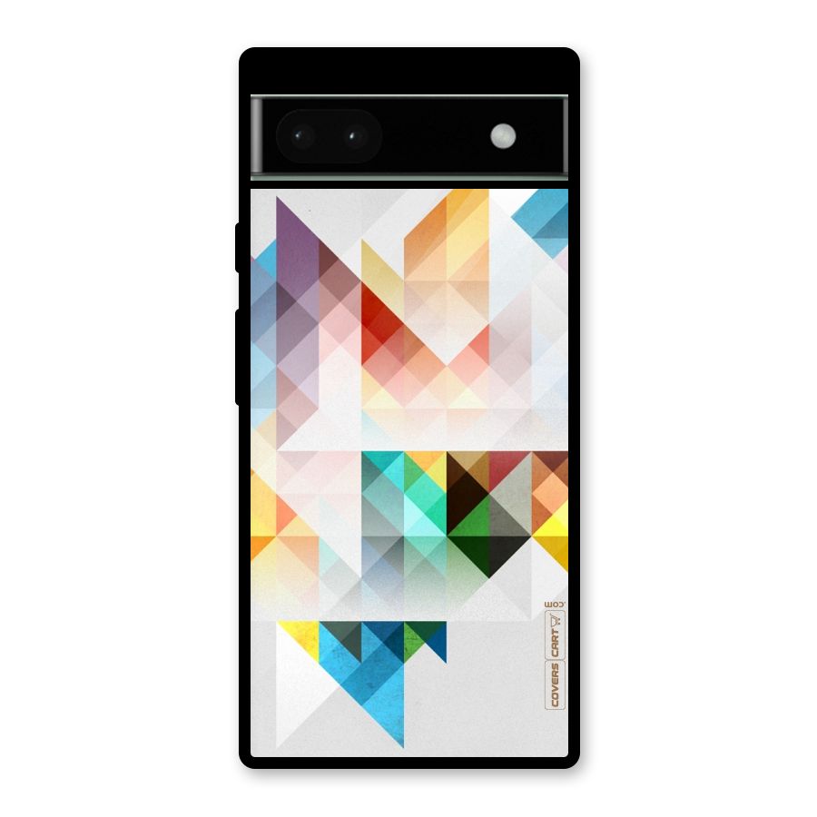 Colorful Geometric Art Glass Back Case for Google Pixel 6a
