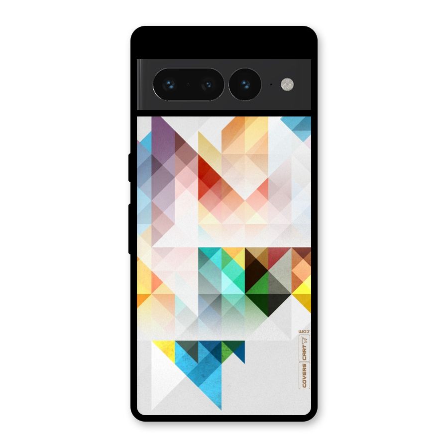 Colorful Geometric Art Glass Back Case for Google Pixel 7 Pro