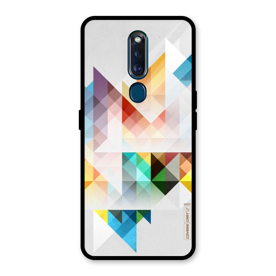 Colorful Geometric Art Glass Back Case for Oppo F11 Pro