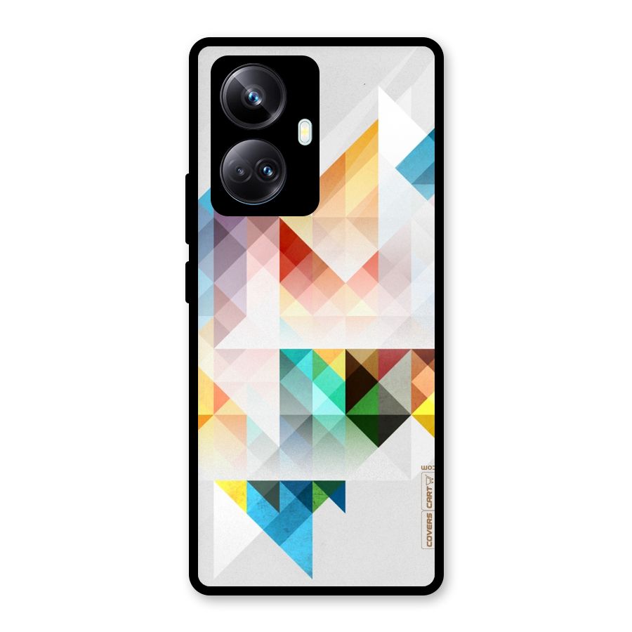 Colorful Geometric Art Glass Back Case for Realme 10 Pro Plus