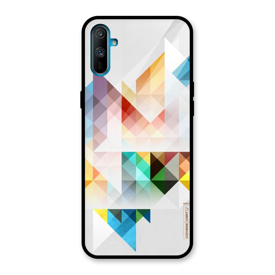 Colorful Geometric Art Glass Back Case for Realme C3