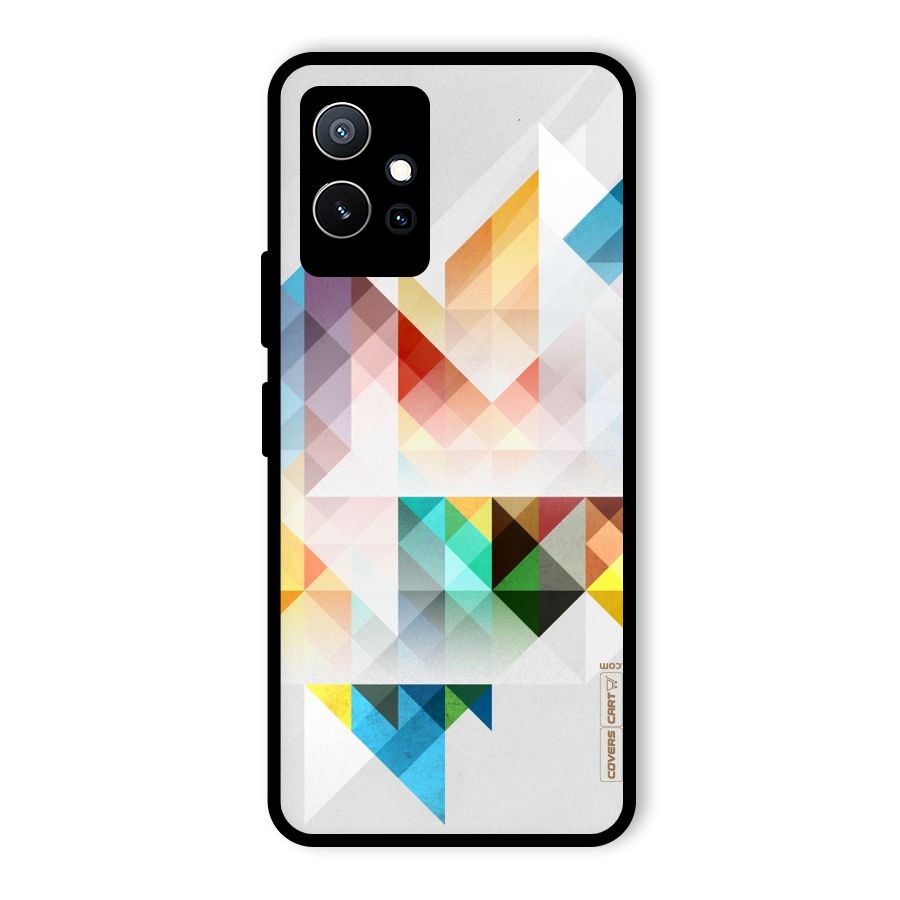 Colorful Geometric Art Glass Back Case for Vivo Y75 5G
