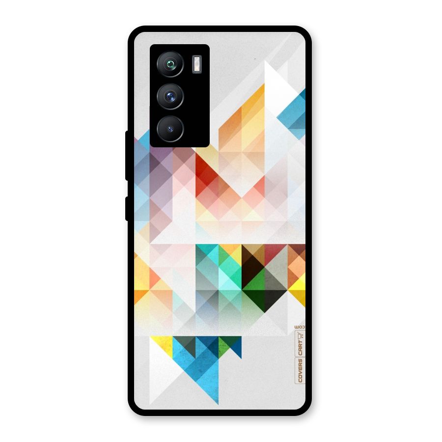 Colorful Geometric Art Glass Back Case for Vivo iQOO 9 SE