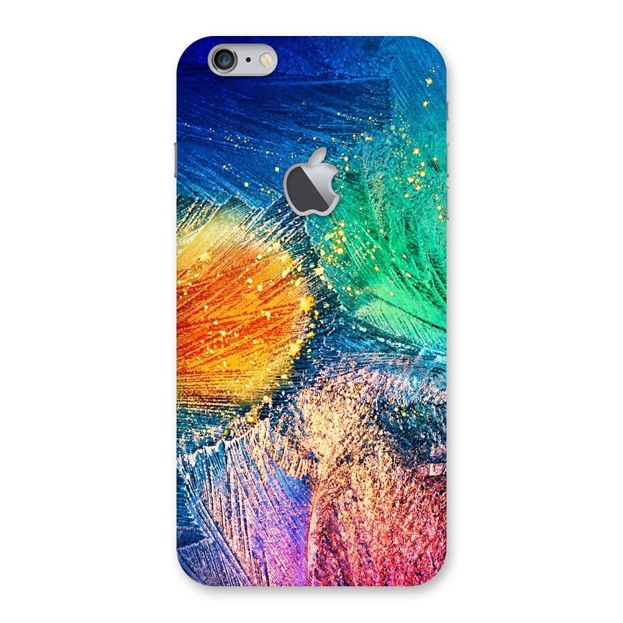 Colorful Leafs Vibrant Back Case for iPhone 6 Plus 6S Plus Logo Cut