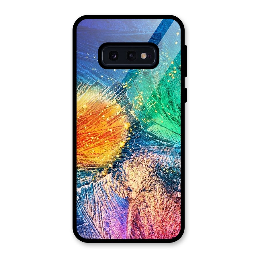 Colorful Leafs Vibrant Glass Back Case for Galaxy S10e
