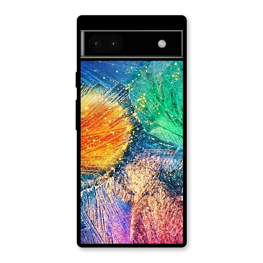 Colorful Leafs Vibrant Glass Back Case for Google Pixel 6a