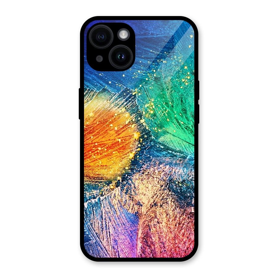 Colorful Leafs Vibrant Glass Back Case for iPhone 14