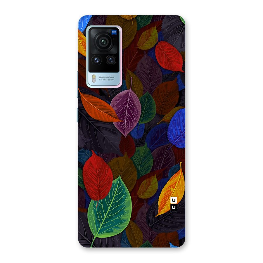 Colorful Leaves Pattern Back Case for Vivo X60 Pro