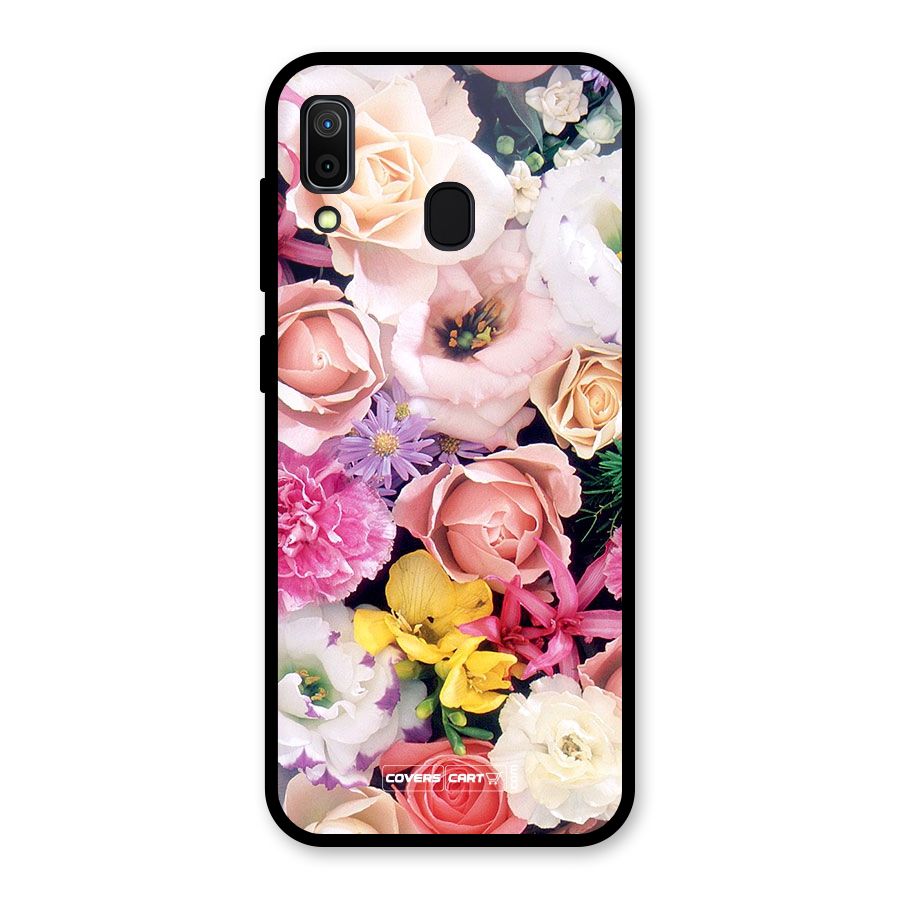 Colorful Roses Glass Back Case for Galaxy A30
