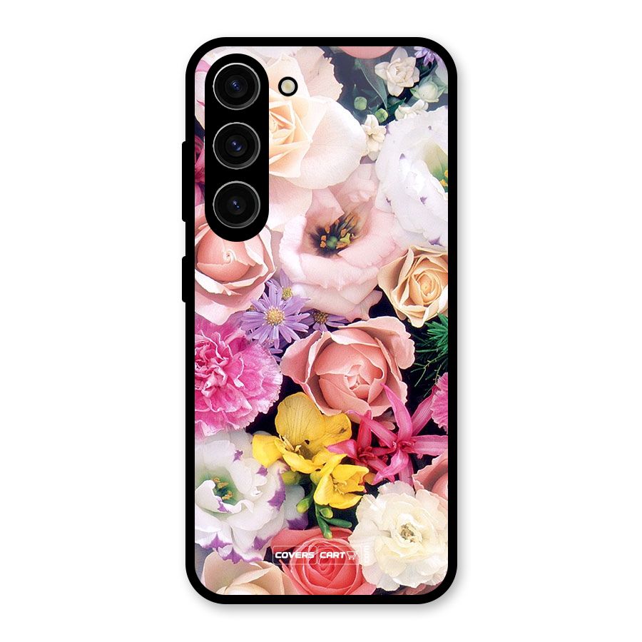 Colorful Roses Glass Back Case for Galaxy S23