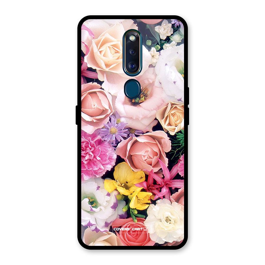 Colorful Roses Glass Back Case for Oppo F11 Pro