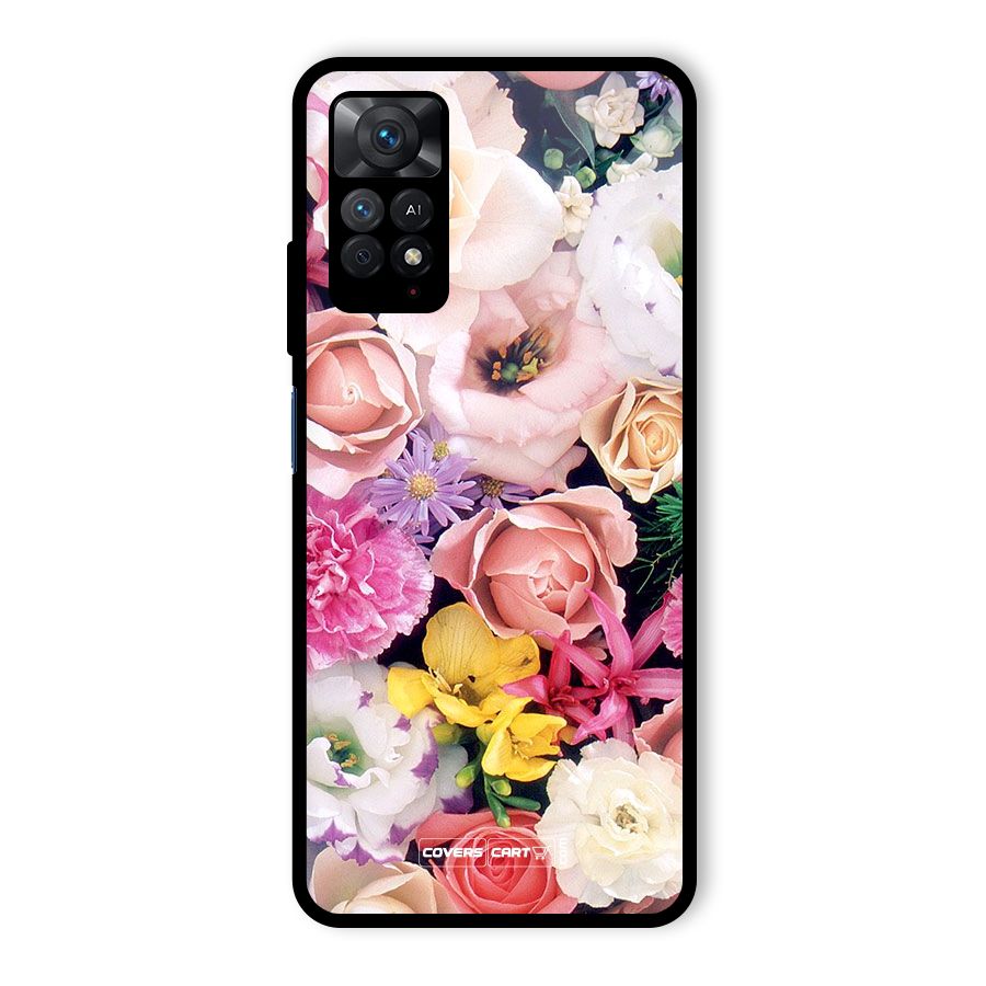 Colorful Roses Glass Back Case for Redmi Note 11 Pro Plus 5G