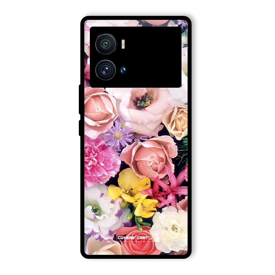Colorful Roses Glass Back Case for Vivo iQOO 9 Pro