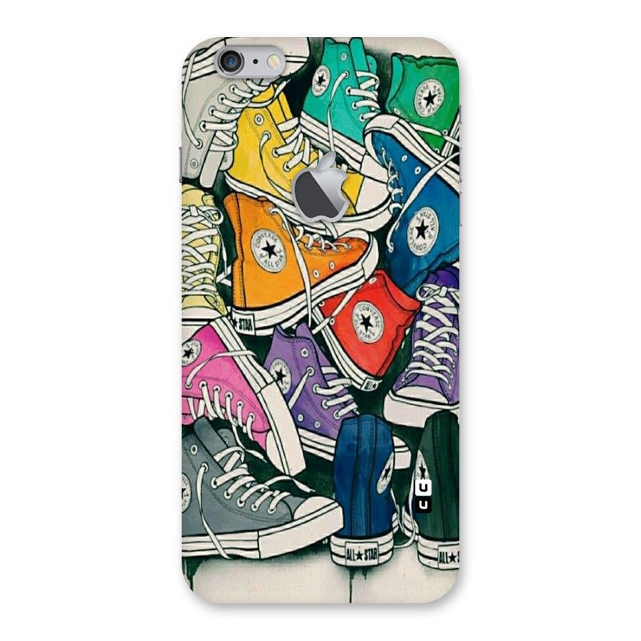 Colorful Shoes Back Case for iPhone 6 Plus 6S Plus Logo Cut