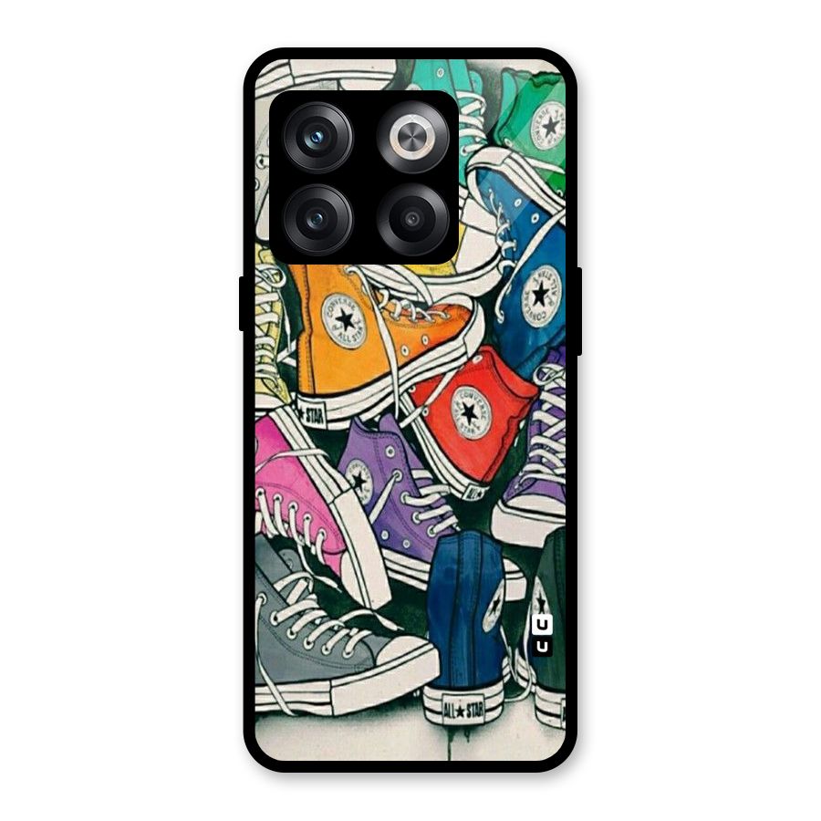Colorful Shoes Glass Back Case for OnePlus 10T