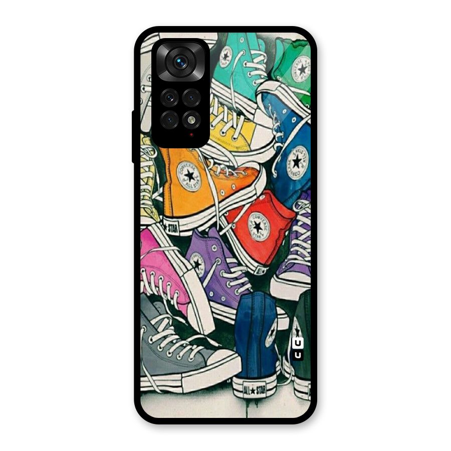 Colorful Shoes Glass Back Case for Redmi Note 11