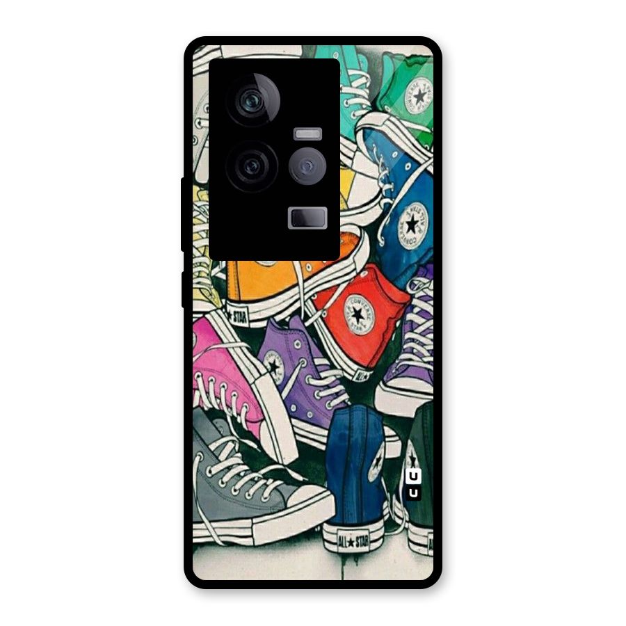 Colorful Shoes Glass Back Case for Vivo iQOO 11 5G