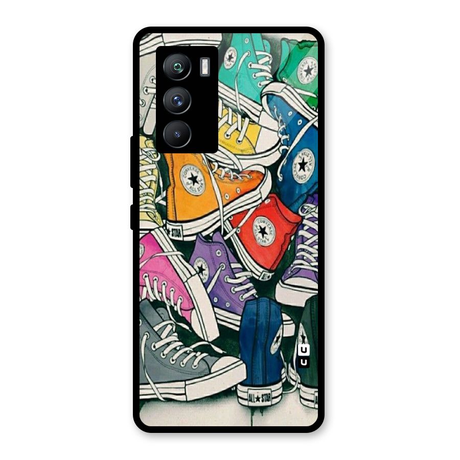 Colorful Shoes Glass Back Case for Vivo iQOO 9 SE