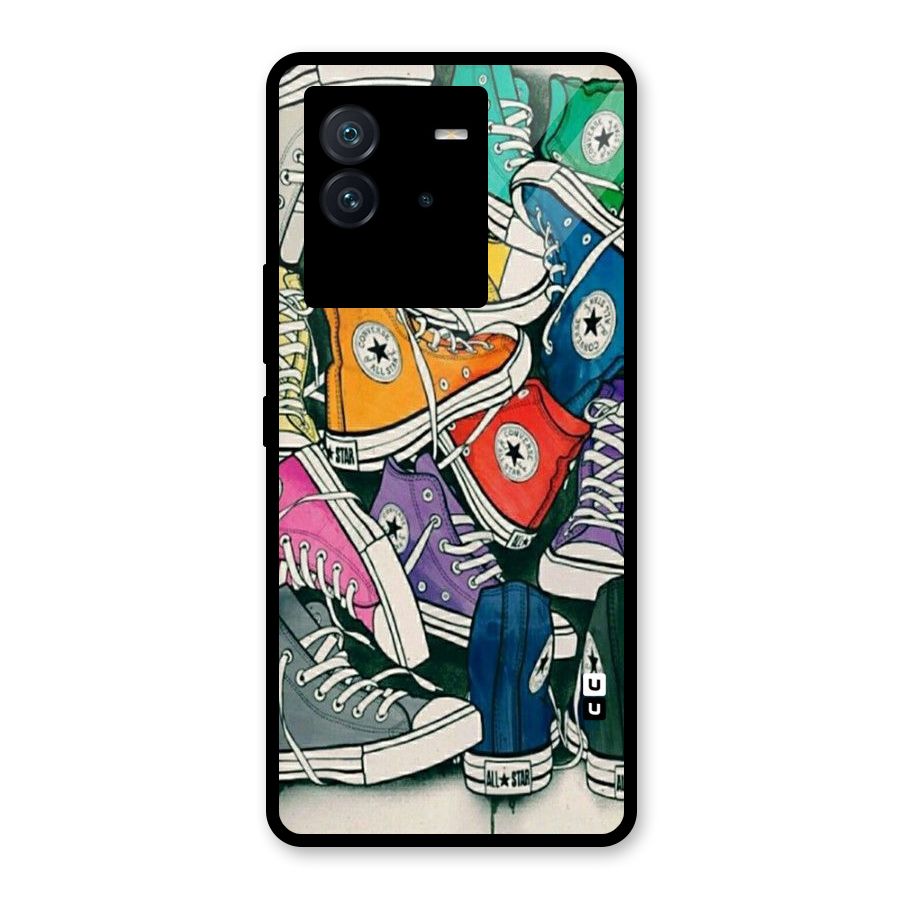 Colorful Shoes Glass Back Case for Vivo iQOO Neo 6 5G