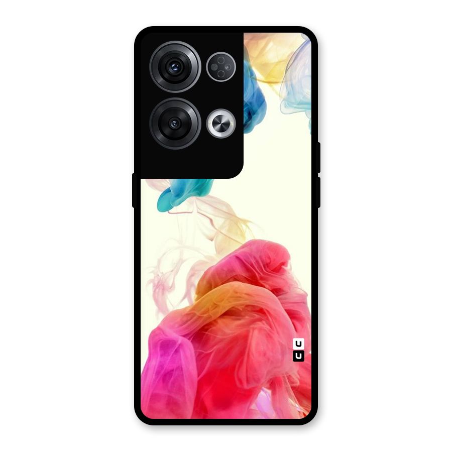 Colorful Splash Glass Back Case for Oppo Reno8 Pro 5G