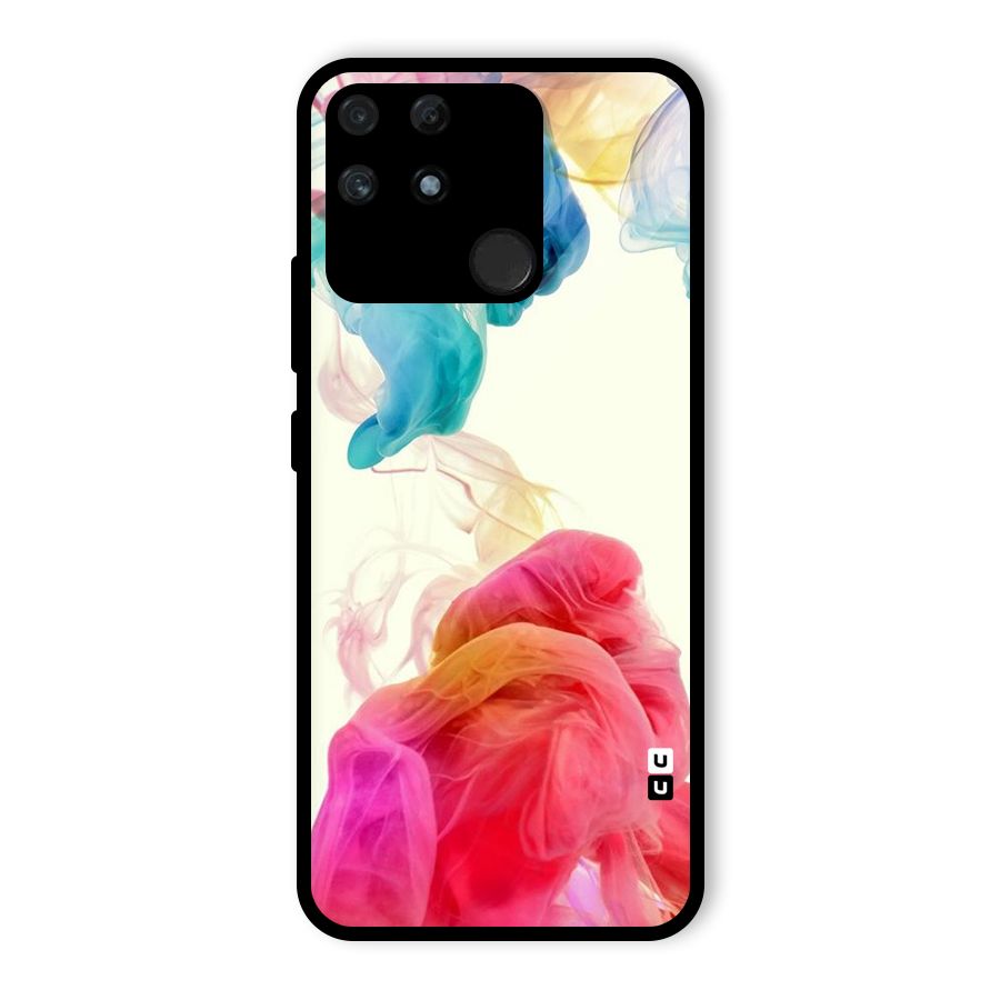 Colorful Splash Glass Back Case for Realme Narzo 50A