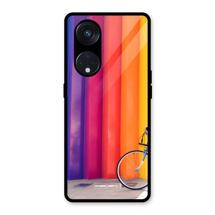 Colorful Walls Glass Back Case for Reno8 T 5G