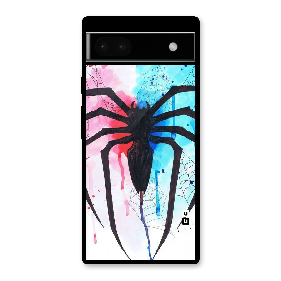 Colorful Web Glass Back Case for Google Pixel 6a