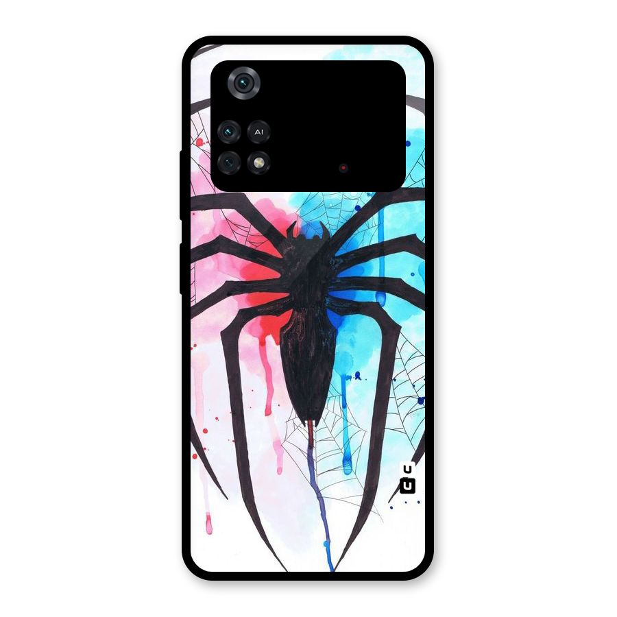 Colorful Web Glass Back Case for Poco M4 Pro 4G