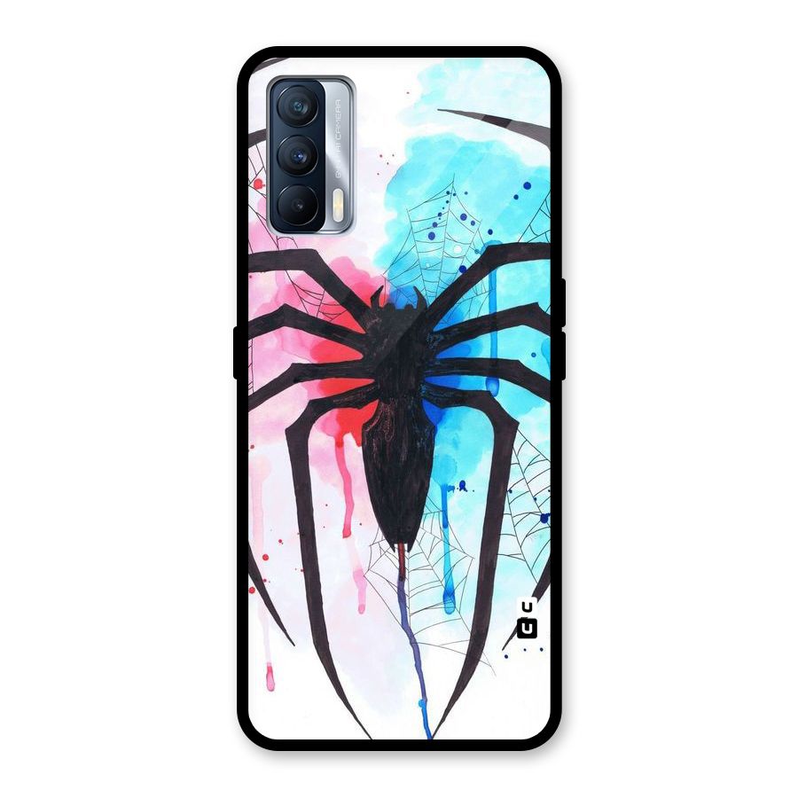 Colorful Web Glass Back Case for Realme X7