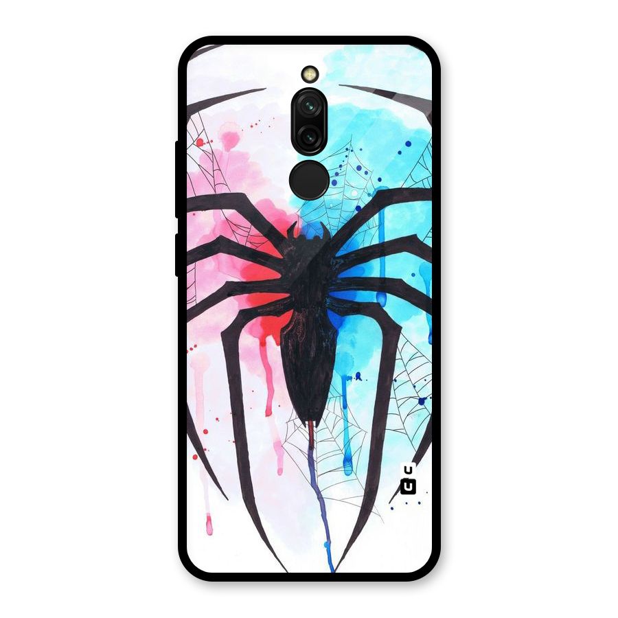 Colorful Web Glass Back Case for Redmi 8