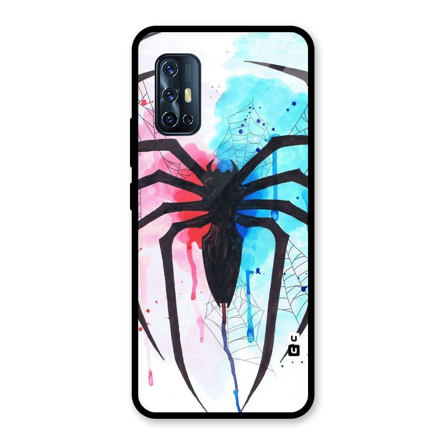 Colorful Web Glass Back Case for Vivo V17