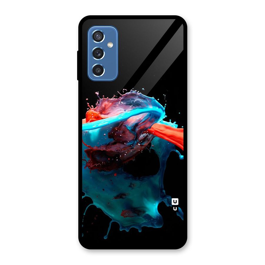 Colour War Glass Back Case for Galaxy M52 5G