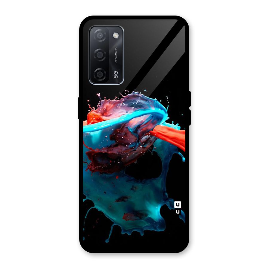 Colour War Glass Back Case for Oppo A53s 5G