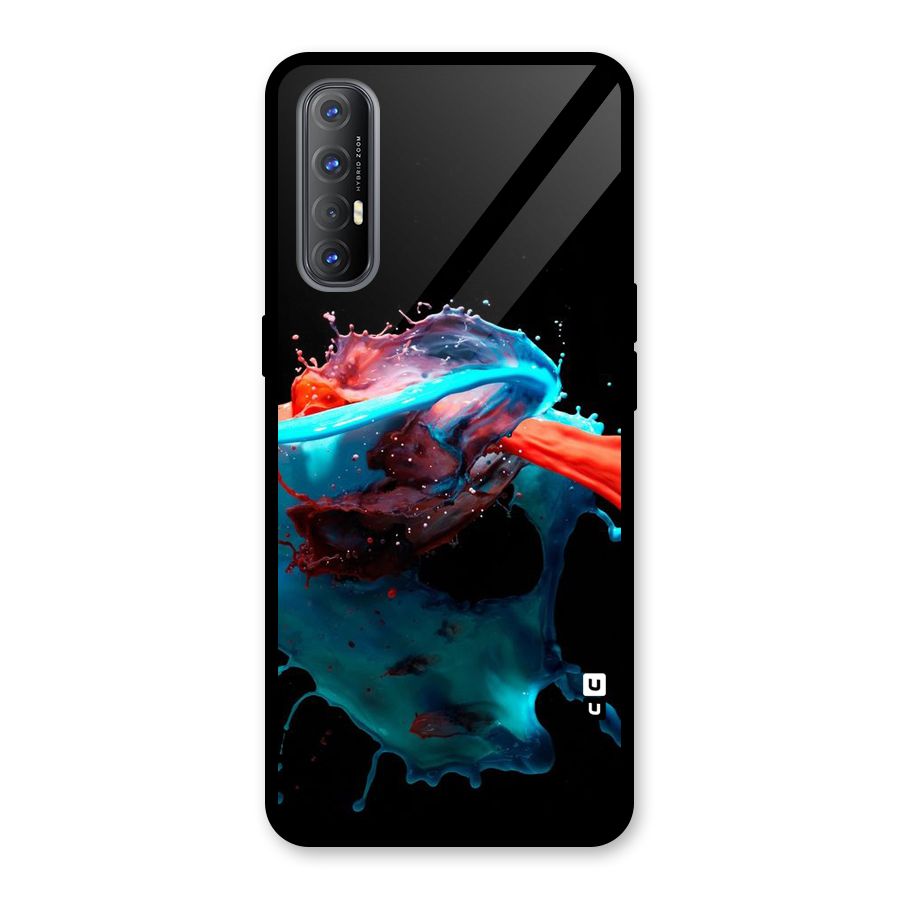 Colour War Glass Back Case for Oppo Reno3 Pro