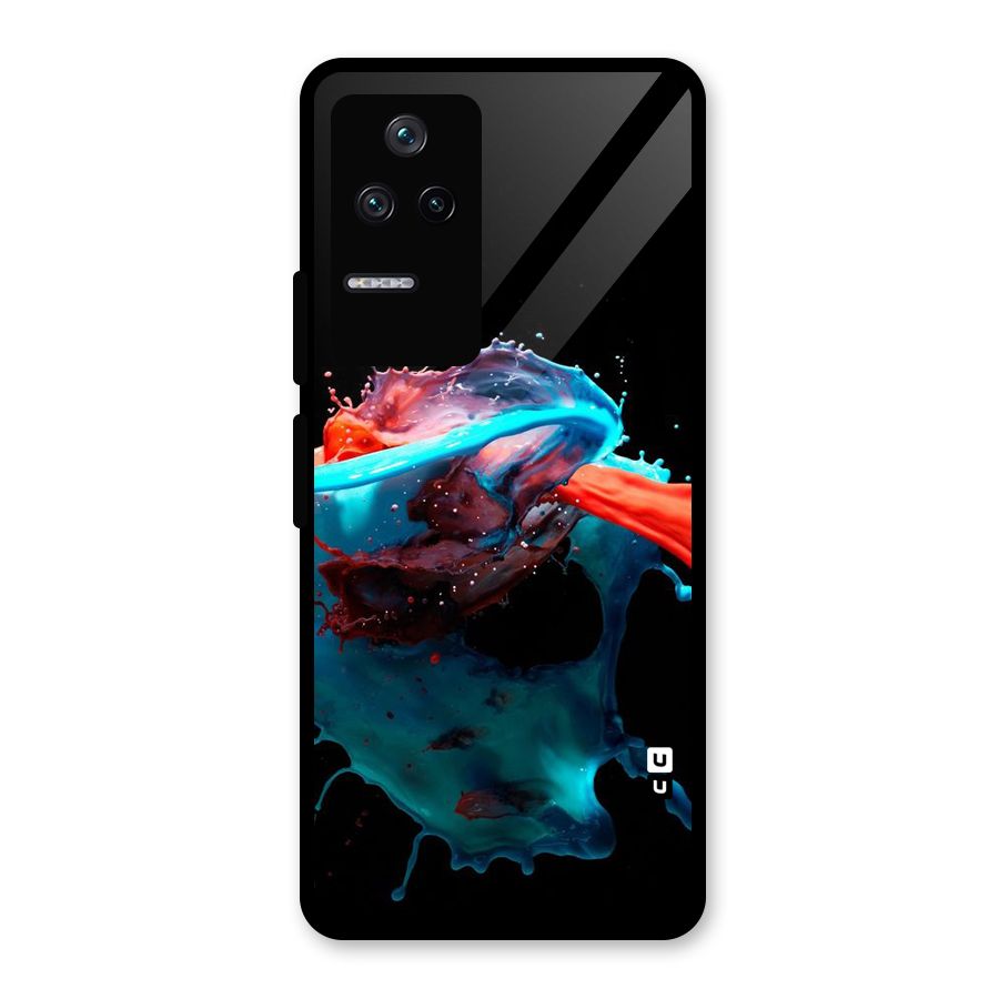 Colour War Glass Back Case for Poco F4 5G