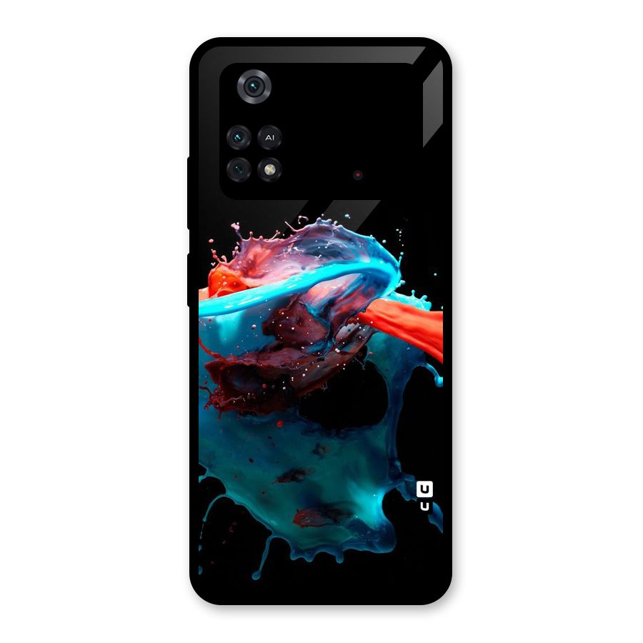Colour War Glass Back Case for Poco M4 Pro 4G