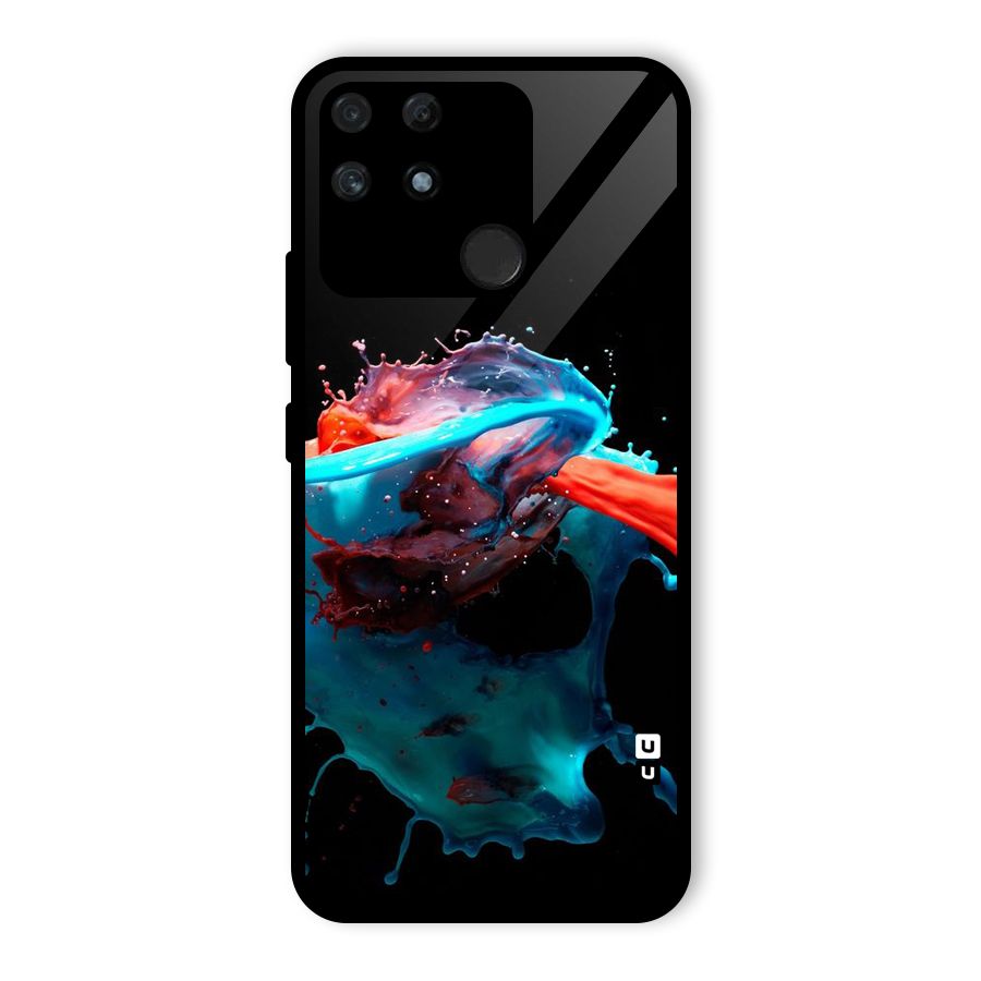 Colour War Glass Back Case for Realme Narzo 50A