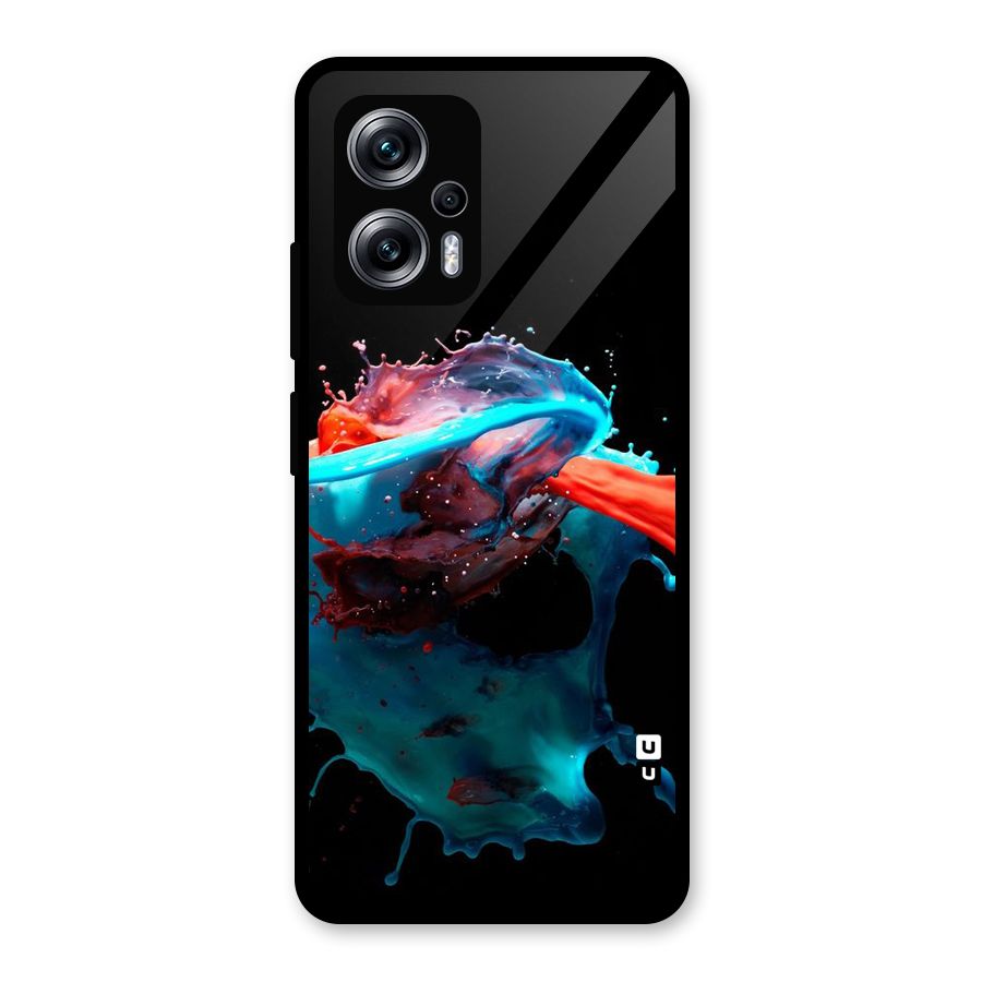Colour War Glass Back Case for Redmi K50i