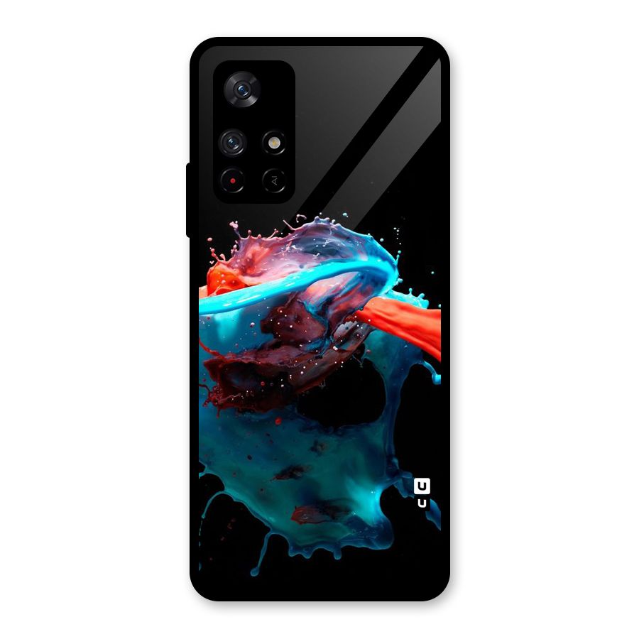 Colour War Glass Back Case for Redmi Note 11T 5G