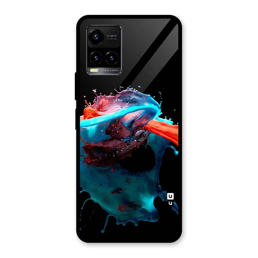 Colour War Glass Back Case for Vivo Y21T
