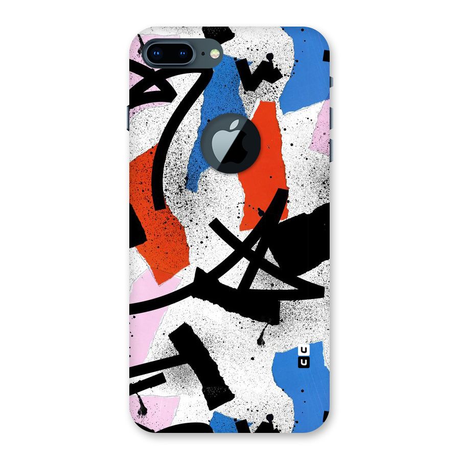 Coloured Abstract Art Back Case for iPhone 7 Plus Logo Cut