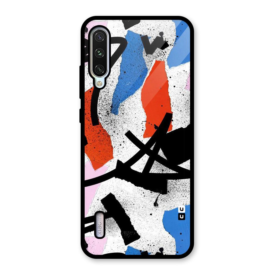 Coloured Abstract Art Glass Back Case for Mi A3