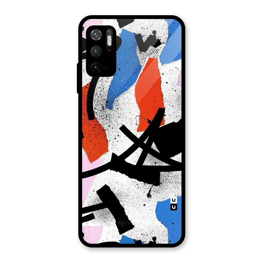 Coloured Abstract Art Glass Back Case for Poco M3 Pro 5G