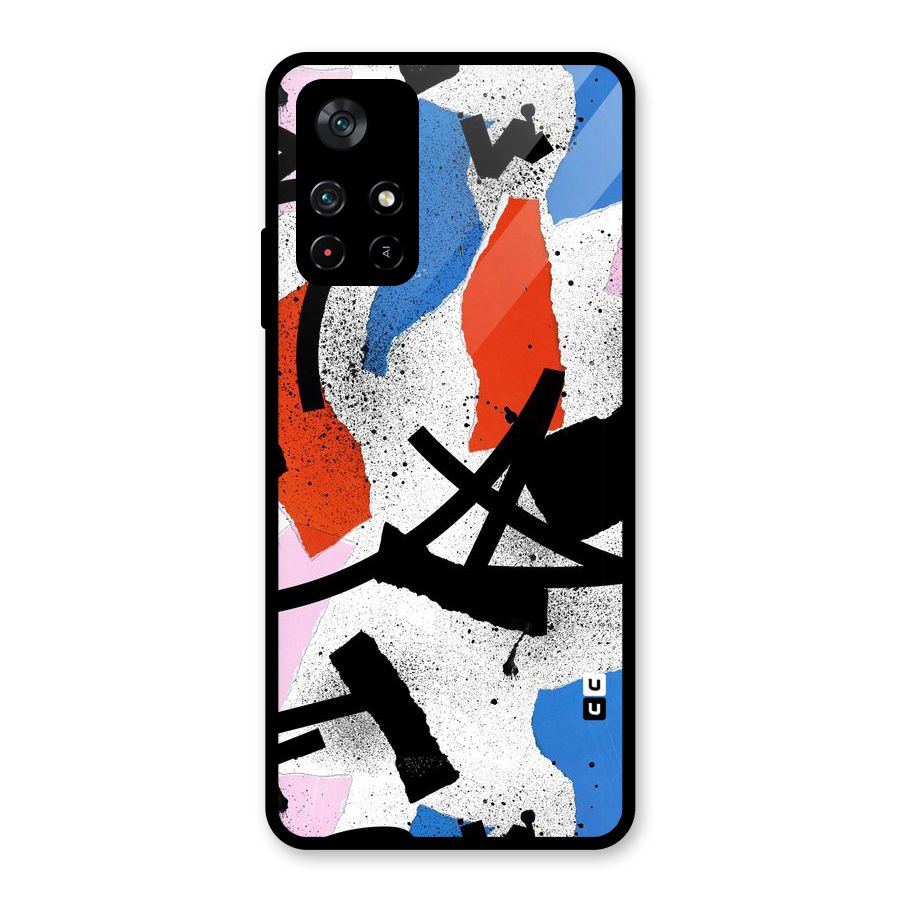 Coloured Abstract Art Glass Back Case for Poco M4 Pro 5G