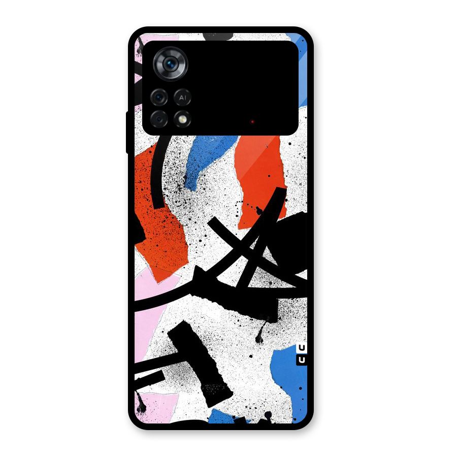 Coloured Abstract Art Glass Back Case for Poco X4 Pro 5G