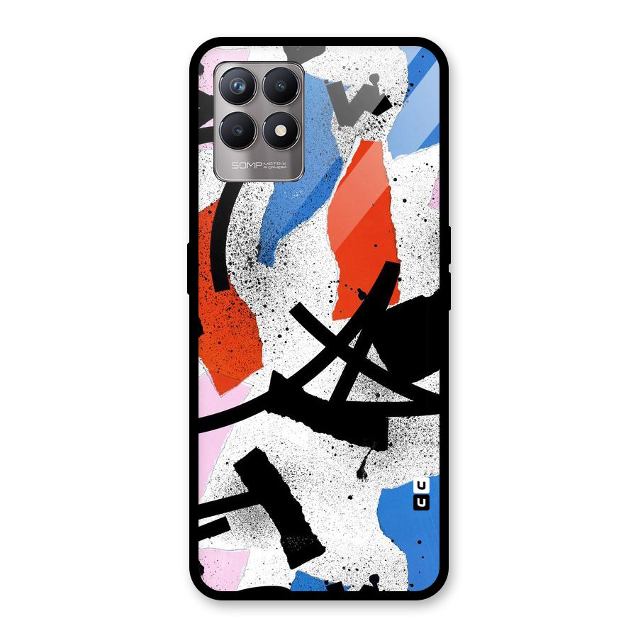 Coloured Abstract Art Glass Back Case for Realme Narzo 50